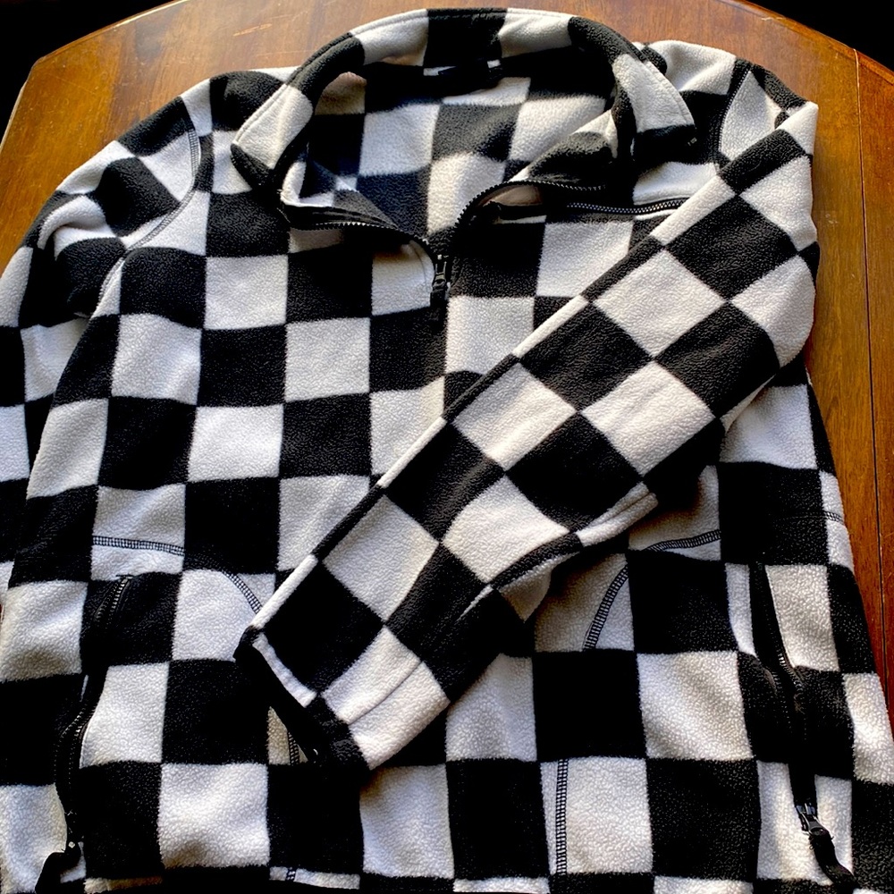 Checkered flag zip up